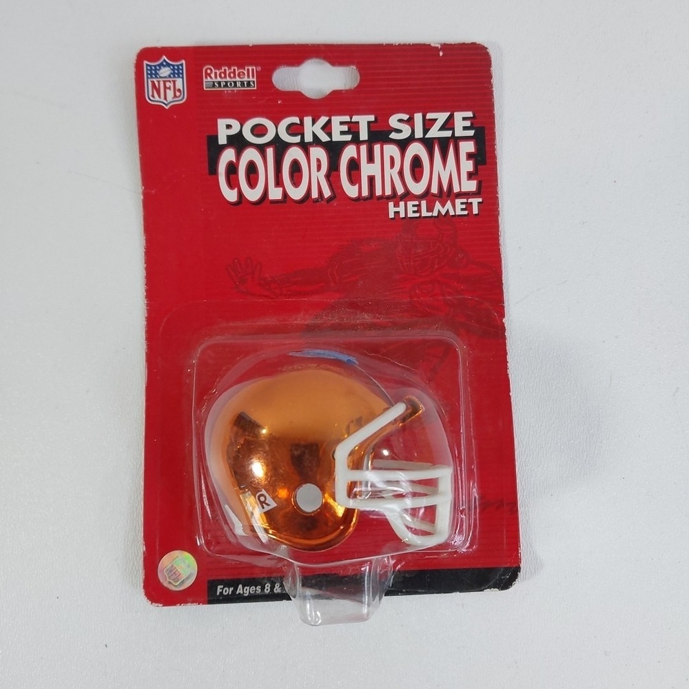 NFL Cleveland Browns Riddell Sport Color Chrome Football Micro Pocket Helmet VTG